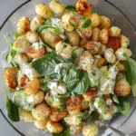 Knuspriger Gnocchi-Salat mit Joghurt-Dressing