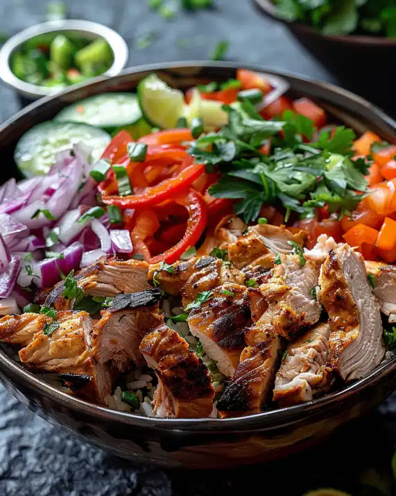 Döner-Bowl mit Hähnchen