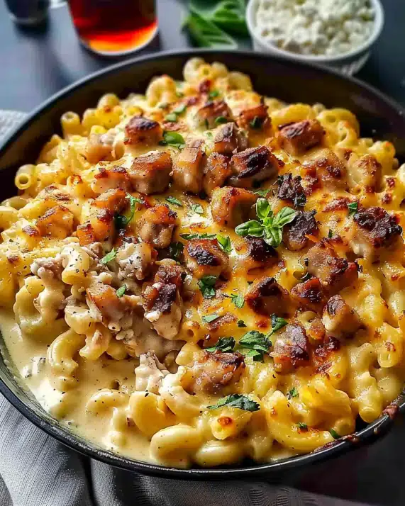 Hähnchen Mac and Cheese