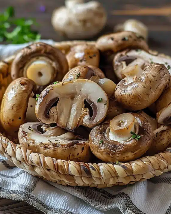 Knusprige Champignons