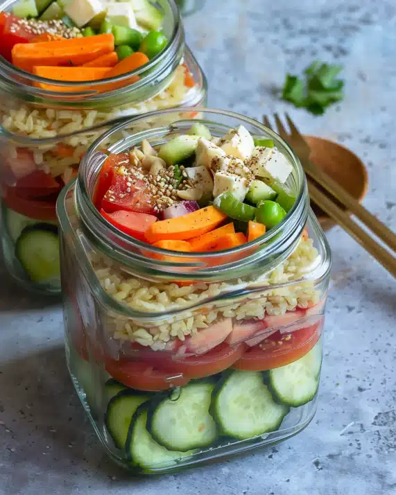 Meal Prep Salat im Glas