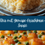 Reis mit Gemüse-Frischkäse-Sauce