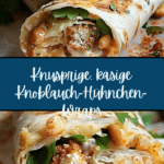 Knusprige, käsige Knoblauch-Hühnchen-Wraps