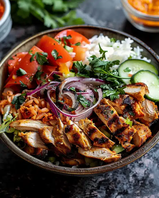 Döner-Bowl mit Hähnchen