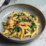 Lachs Penne mit Spinat