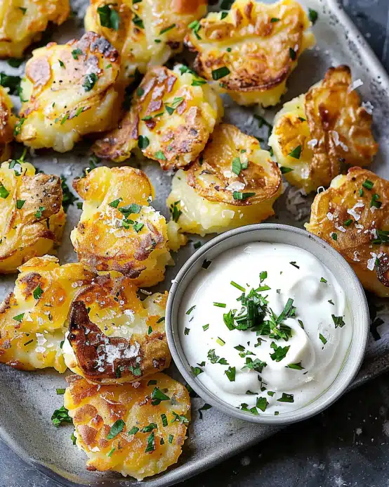 Smashed Potatoes mit Dip