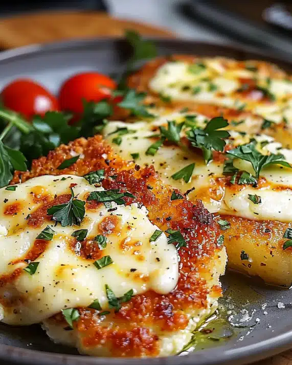 Gebackene Mozzarella-Blumenkohlsteaks