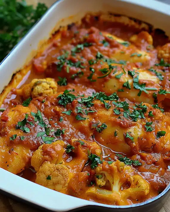 Blumenkohl Curry aus dem Backofen
