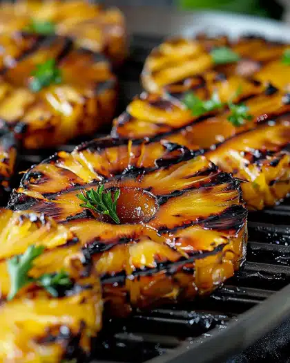 Gegrillte Ananas mit Honig & Zimt