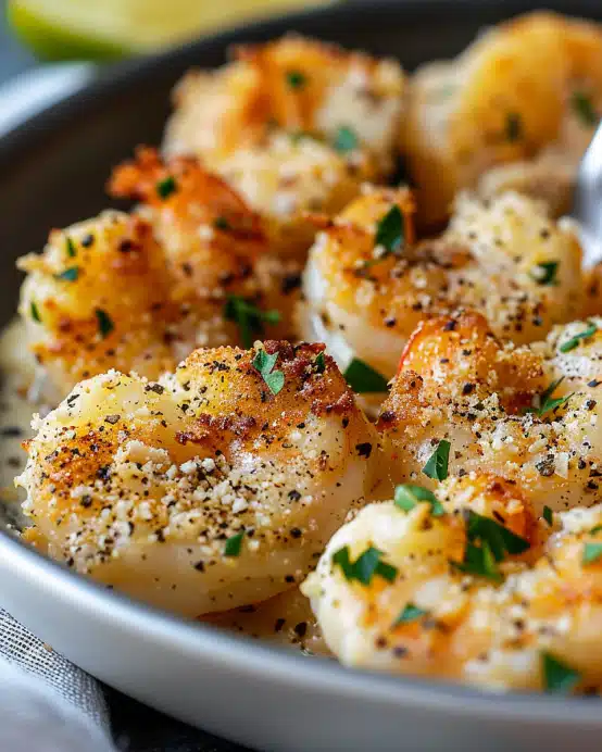 Knoblauch-Parmesan-Garnelen aus der Heißluftfritteuse