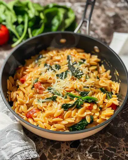 Cremiges Orzotto mit Babyspinat – One-Pot-Gericht