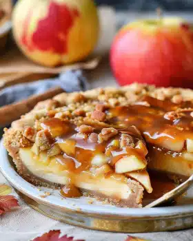 Karamell-Apfel-Käsekuchen