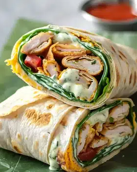 Hähnchen Ranch Wraps