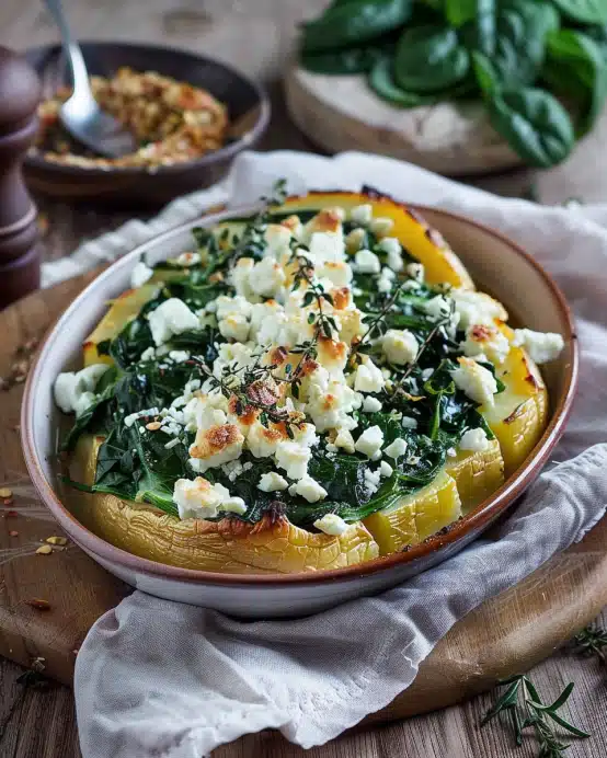 Gefüllte Süßkartoffel mit Feta