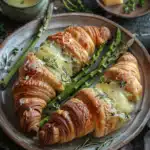 Spargel-Croissants mit Schinken 2 Spargel-Croissants mit Schinken