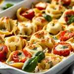 Tortellini-Auflauf mit Tomaten und Mozzarella 2 Tortellini-Auflauf mit Tomaten und Mozzarella