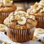 Gesunde Erdnussbutter-Bananen-Muffins 2 Gesunde Erdnussbutter-Bananen-Muffins
