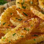 Baked Garlic Parmesan Potato Wedges 2 Baked Garlic Parmesan Potato Wedges