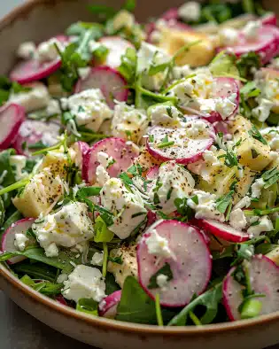 Frühlingssalat mit Radieschen und Joghurt