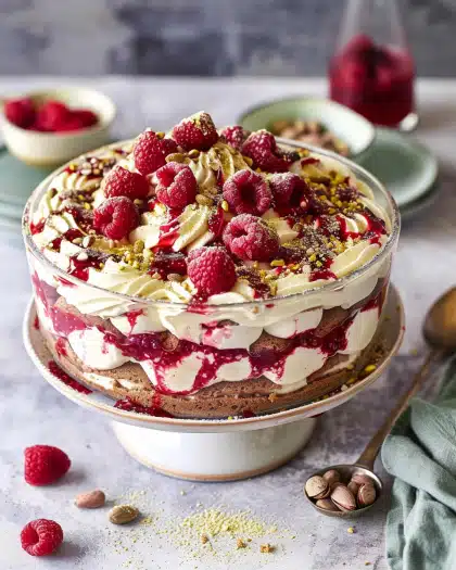 Himbeer-Pistazien-Tiramisu ohne Ei