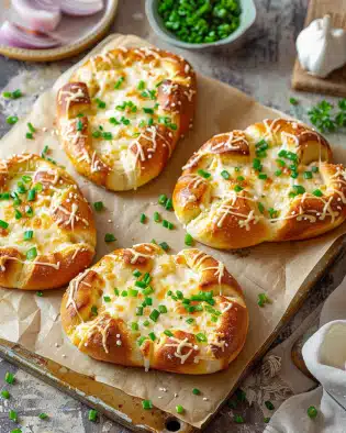 Überbackene Brezeln mit Schinken und Käse