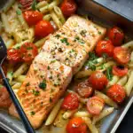 Ofen-Lachs-Pasta mit Tomaten 2 Ofen-Lachs-Pasta mit Tomaten