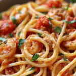 Spaghetti mit Garnelen in Frischkäsesauce 2 Spaghetti mit Garnelen in Frischkäsesauce