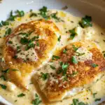 Hähnchenfilet in Frischkäse-Parmesan-Soße 2 Hähnchenfilet in Frischkäse-Parmesan-Soße