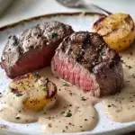 Elegantes Filet Mignon mit cremiger Pfefferkornsauce 2 Elegantes Filet Mignon mit cremiger Pfefferkornsauce