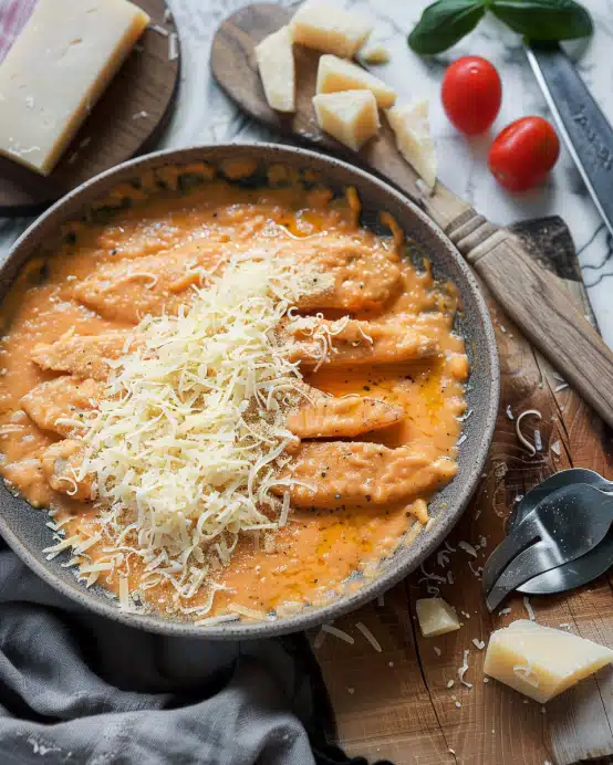 Hähnchenfilet in Frischkäse-Parmesan-Soße