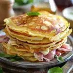 Pancakes Salés Jambon-Fromage 2 Pancakes Salés Jambon-Fromage