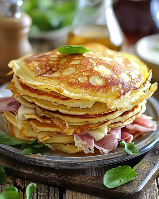 Pancakes Salés Jambon-Fromage