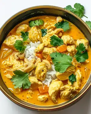 Thai Erdnuss Curry Hähnchen