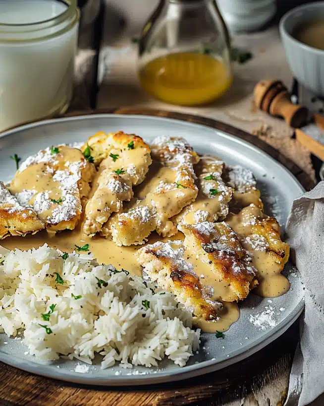 Honig Senf Hähnchen mit Reis