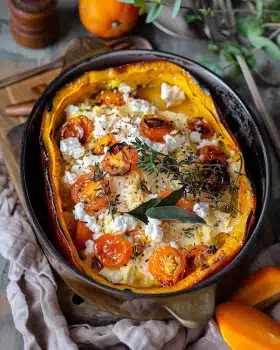Ofenkürbis mit Feta – Hokkaido Kürbis Ganz Einfach Lecker Gebacken