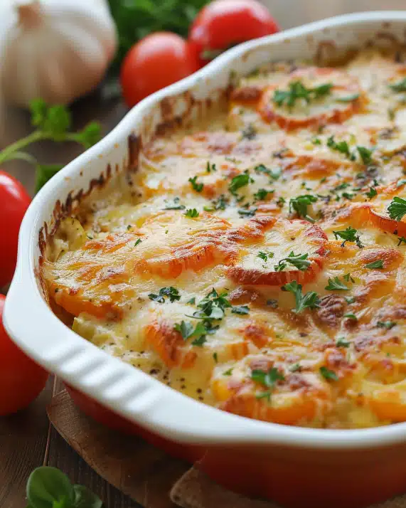 Tomaten-Zucchini-Kartoffel-Gratin