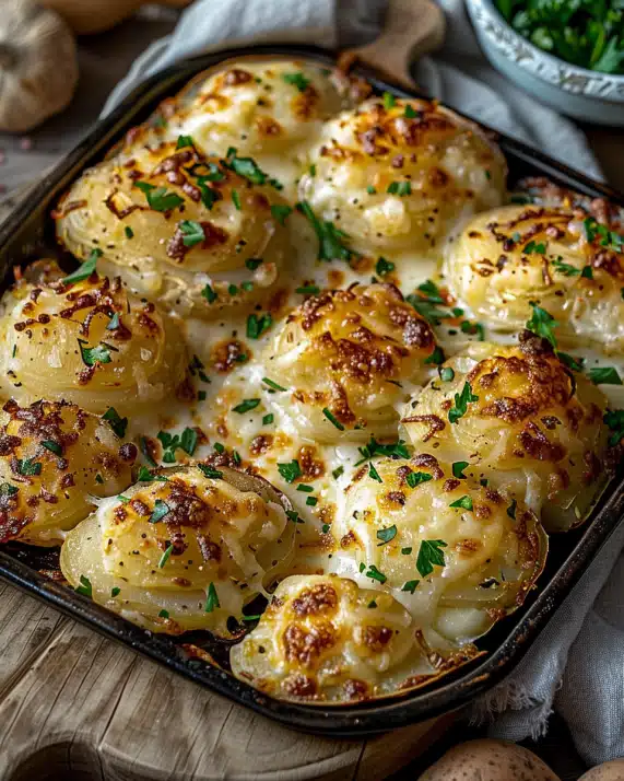 Gefüllte Kartoffeln nach Flammkuchen-Art