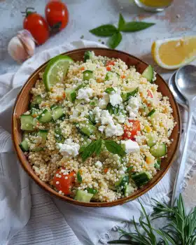 Couscous Salat Rezept mit Feta – Schnell & Einfach