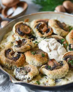 Panierte Champignons aus der Heißluftfritteuse