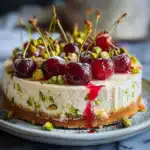 Köstlicher Zitronen-Limetten-Kirsch-Pistazien-Käsekuchen 2 Köstlicher Zitronen-Limetten-Kirsch-Pistazien-Käsekuchen