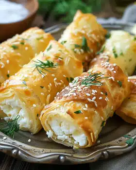 Ofen-gebackene Feta-Röllchen – Knusprig und Lecker Genießen