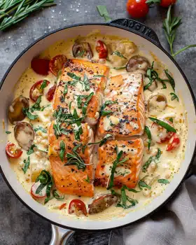 Cremiger toskanischer Lachs