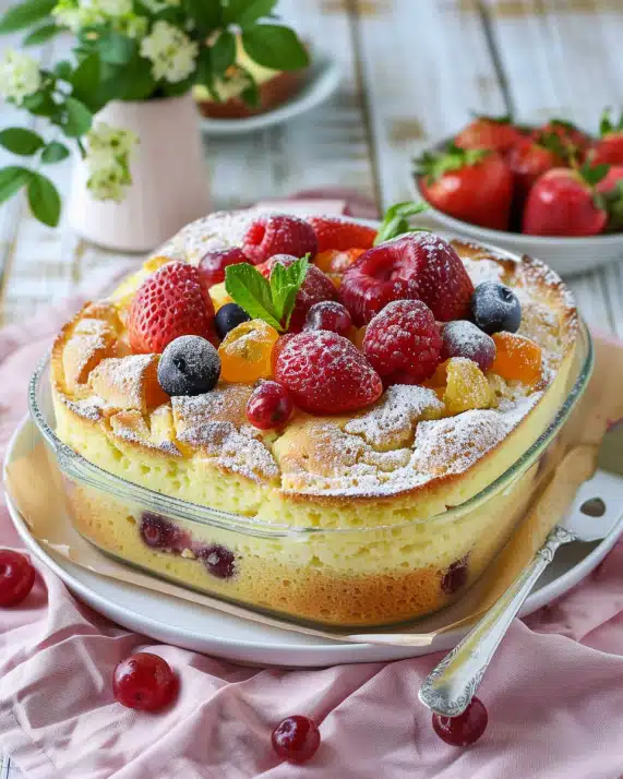 Quarkauflauf – Einfaches Rezept mit Grieß und Obst