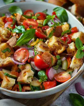 Panzanella (Italienischer Brotsalat) – Schnell & Einfach