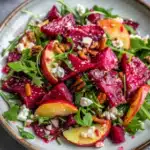 Rote-Bete-Apfel-Salat mit Steakstreifen