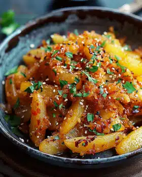 Knusprige Honig-Chili-Kartoffeln