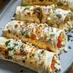 Tortilla-Rollen mit Feta 2 Tortilla-Rollen mit Feta