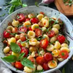 Knuspriger Gnocchi-Salat mit Kirschtomaten, Mozzarella und Rucola 2 Knuspriger Gnocchi-Salat mit Kirschtomaten, Mozzarella und Rucola