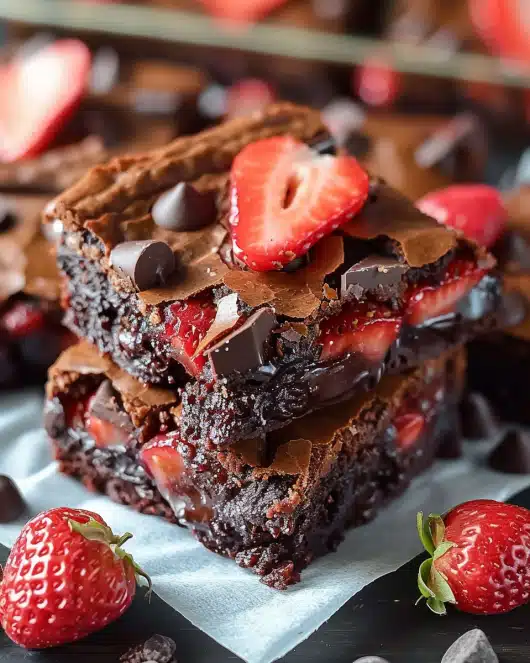 Schoko Erdbeer Brownies – Ein fruchtig-schokoladiger Genuss
