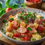 Brotsalat mit Thunfisch